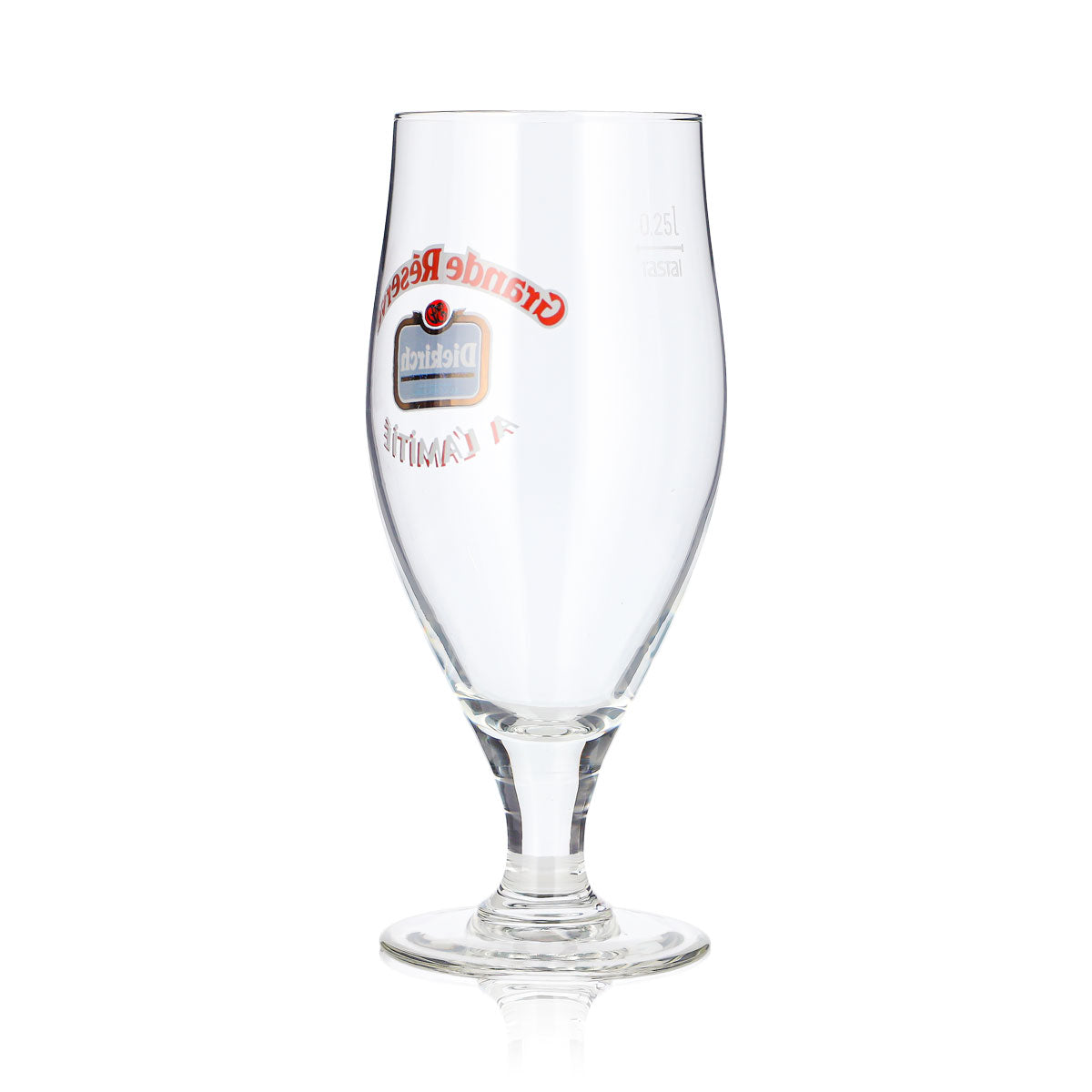 6x Diekirch Bier Glas 0,25l Pokal Grande Reserve A L´amitie Brauner (6er Set) – Ansicht 5