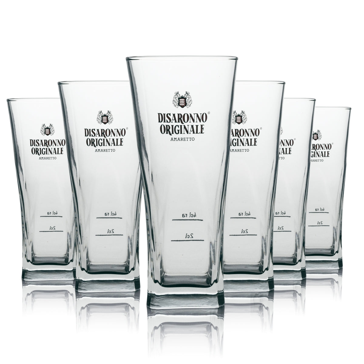 6x Disaronno Likör Glas Logdrink 290ml