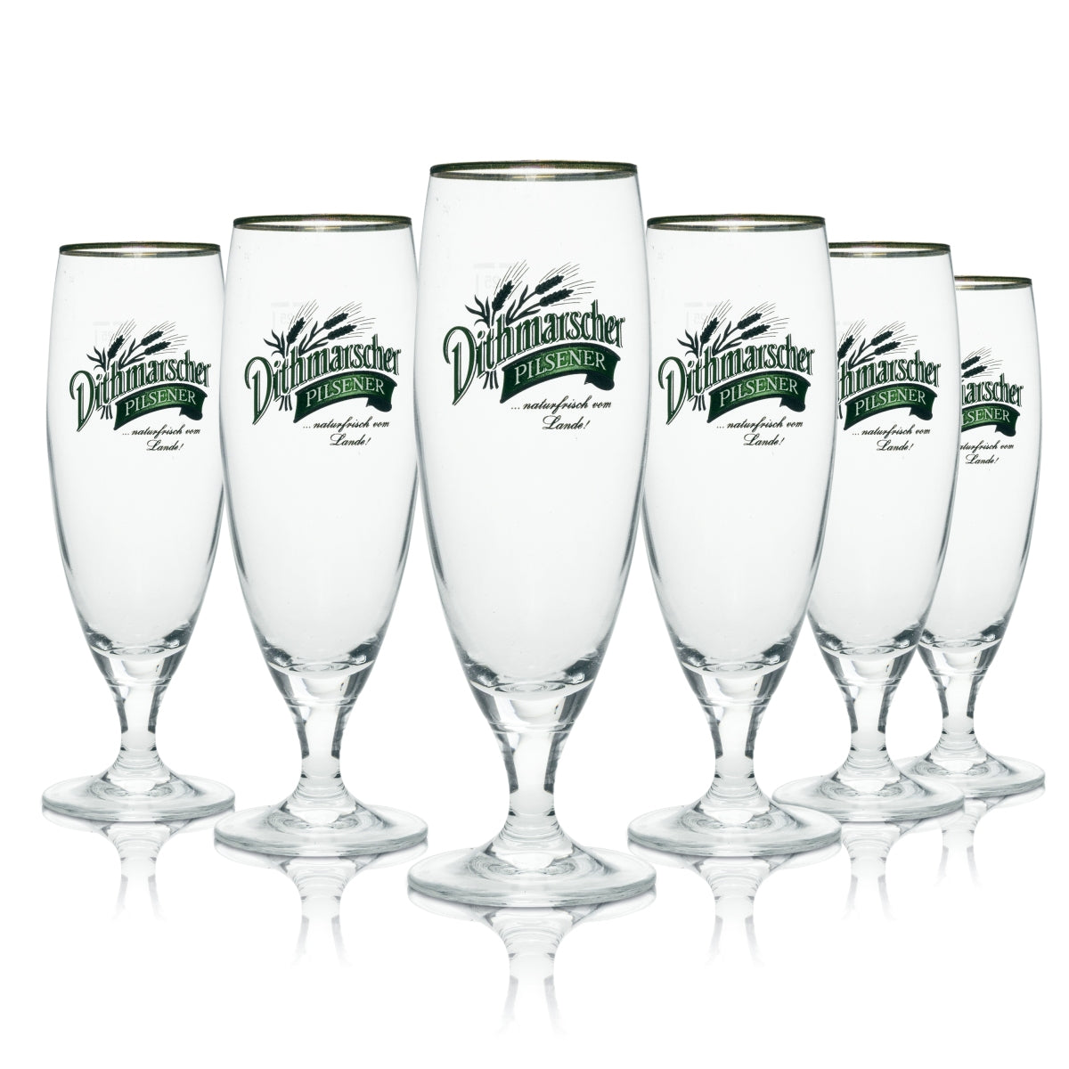 6x Dithmarscher Bier Glas 0,25l Pokal Pils Ritzenhoff