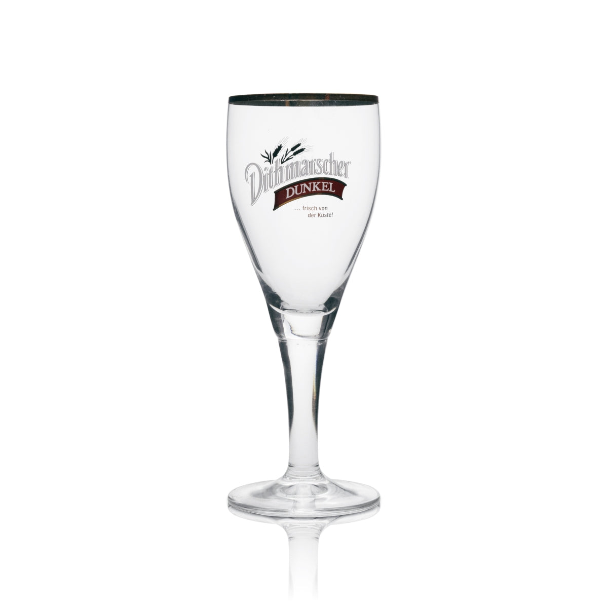 6x Dithmarscher Bier Glas 0,3l Dunkel Pokal Goldrand Ritzenhoff – Ansicht 2