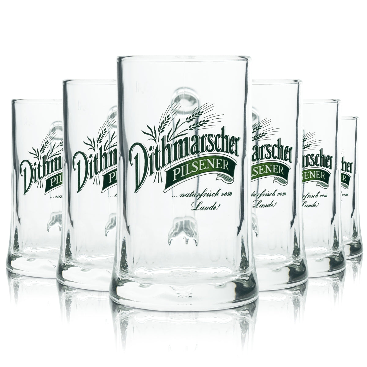 6x Dithmarscher Glas 0,4l Bier Krug Humpen Seidel Gläser Geeicht Gastro Pils