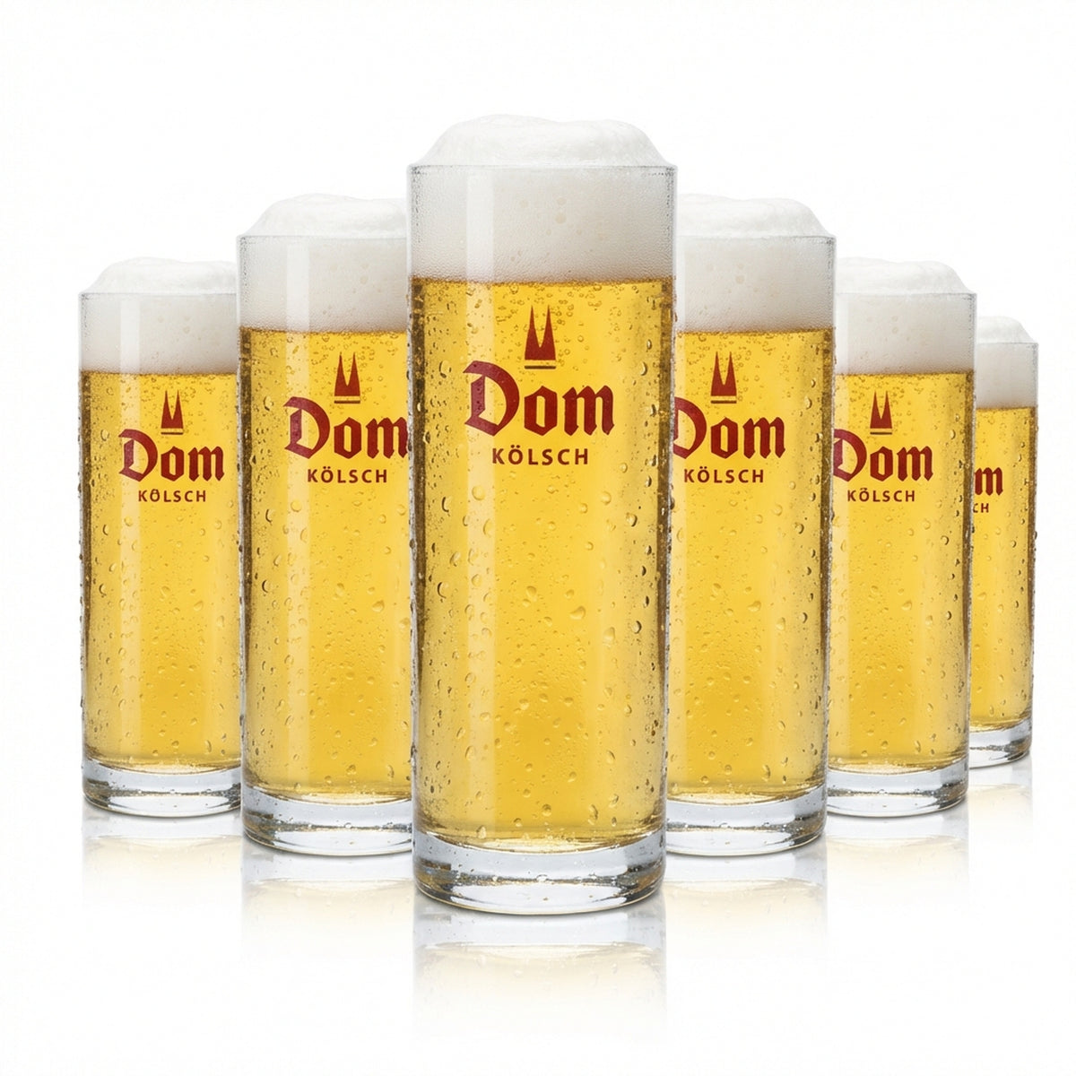 6x Dom Kölsch Glas 0,4l Bier Stange Becher Gläser Brauerei Köln Karneval Köbes