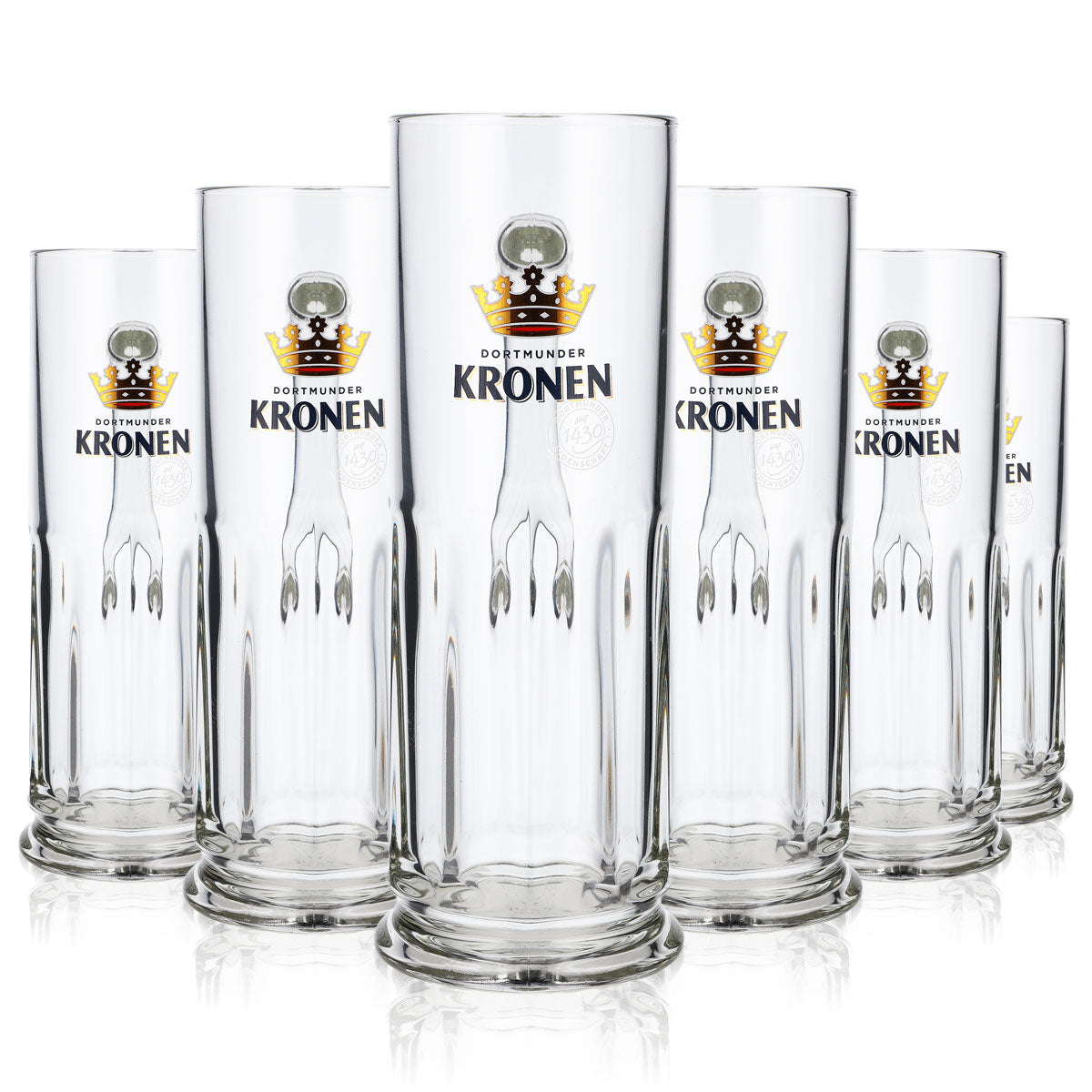 6x Dortmunder Kronen Bier Glas 0,5l Bierkrug Bierseidel Humpen Maximilian – Ansicht 7