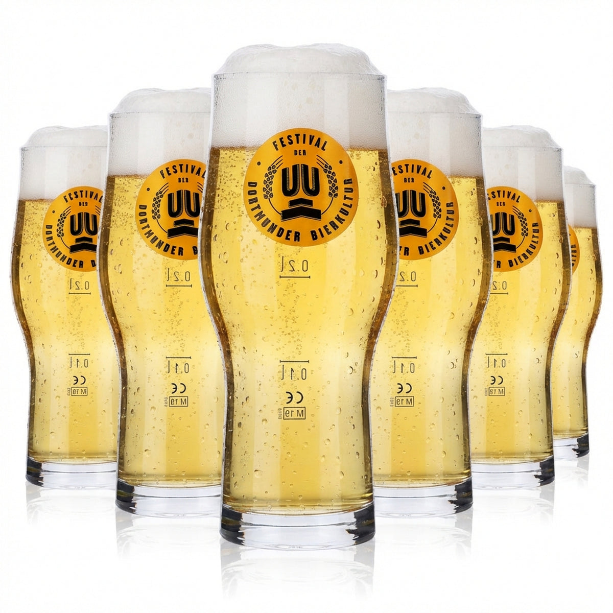 6x Dortmunder Union Bier Glas 0,3l Biergläser Willibecher Bierglas konisch