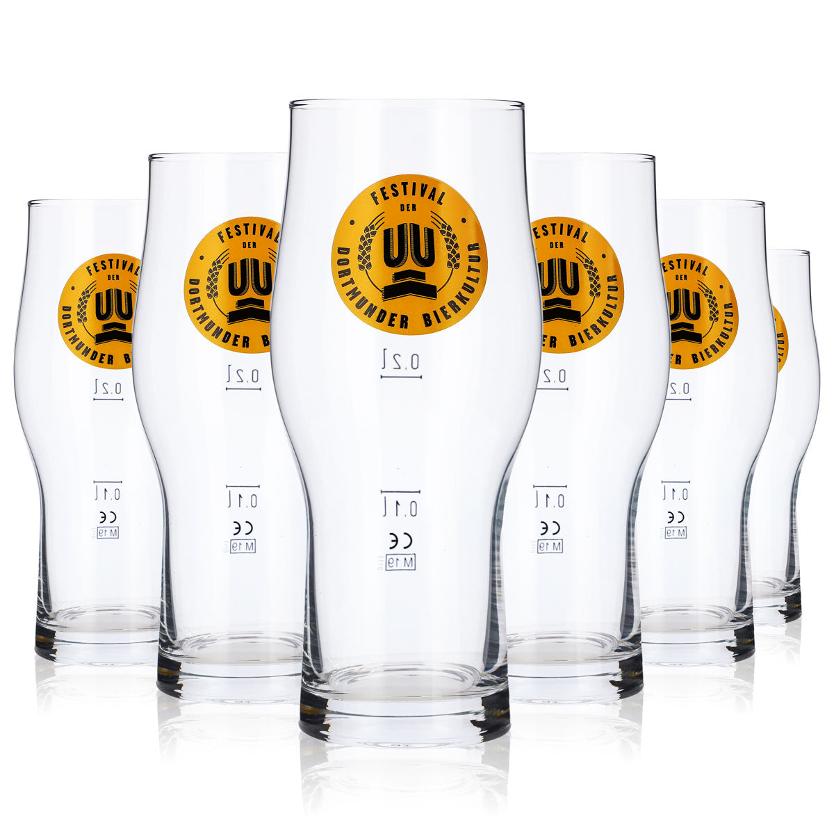 6x Dortmunder Union Bier Glas 0,3l Biergläser Willibecher Bierglas konisch – Ansicht 5