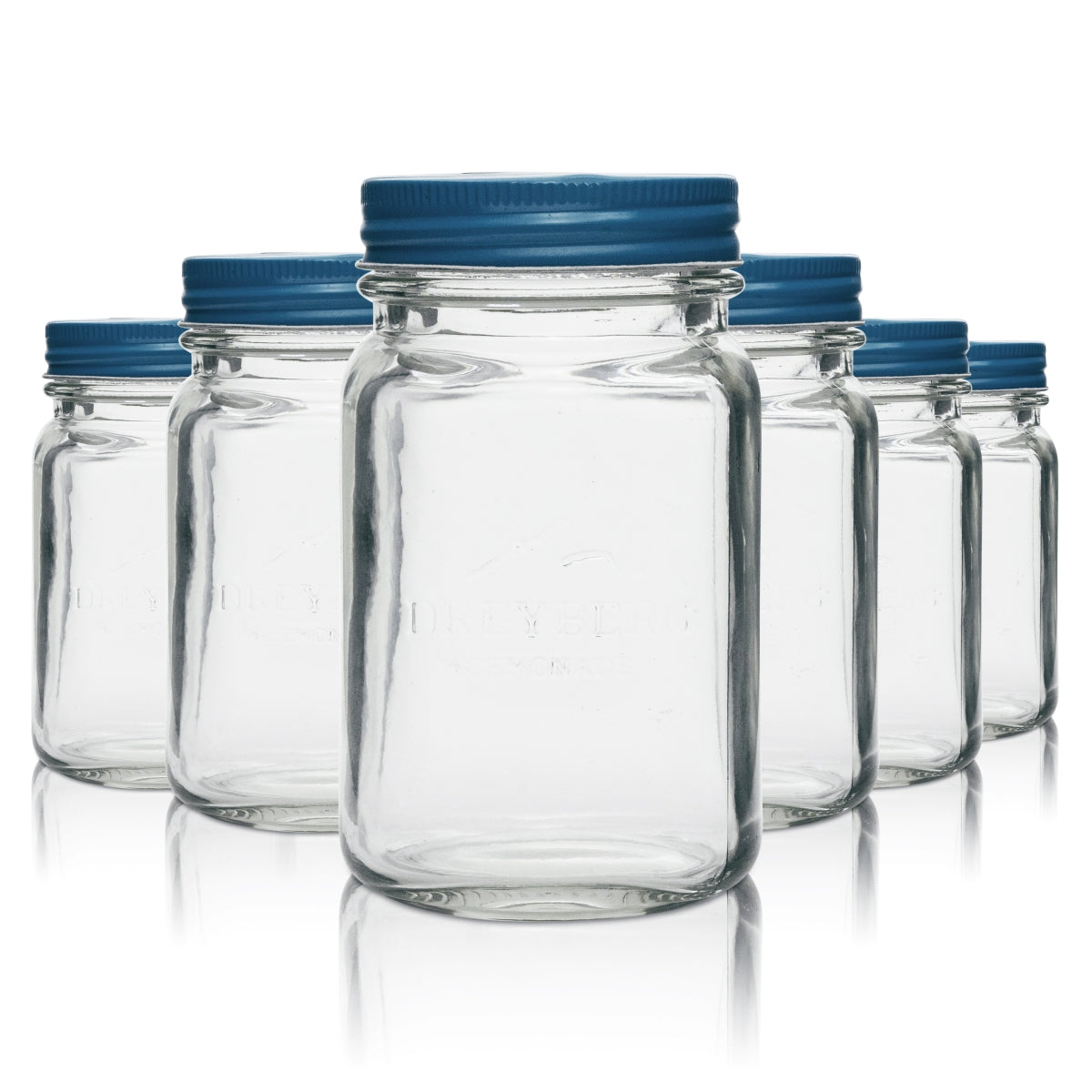 6x Dreyberg Likör Glas 0,4l Schraubglas mit Deckel "Lemonade"