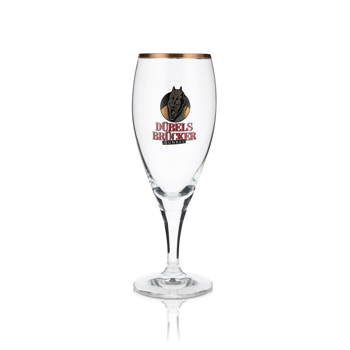 6x Dübelsbrücker Dunkel Bier Bierglas Gläser Pokalglas 0,3l Opal Goldrand – Ansicht 2