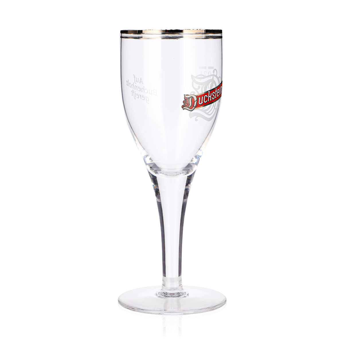6x Duckstein Bier Glas 0,2l Tulpe Silberrand Sahm Rotes Logo Bierglas (6er Set) – Ansicht 3