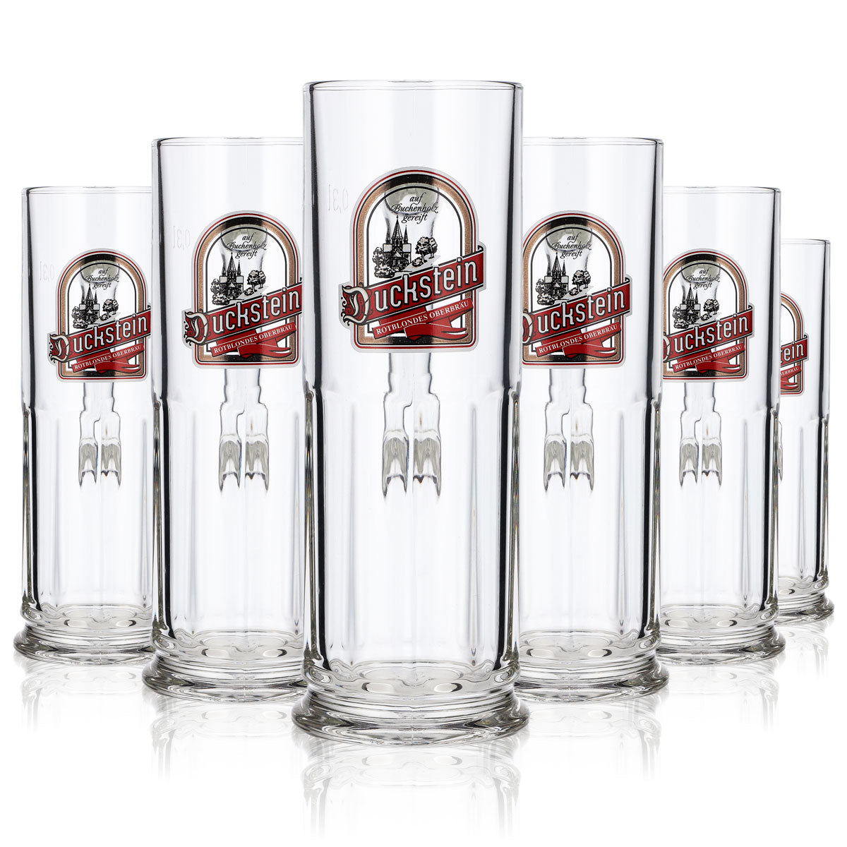 6x Duckstein Bier Glas 0,3l Krug "Rotblondes Oberbräu" Sahm Maximilian Seidel – Ansicht 7