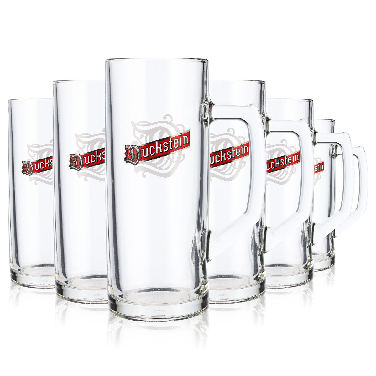 6x Duckstein Bier Glas 0,5l Bierkrug Bierseidel Bierhumpen Glatt Borgonovo Reno – Ansicht 8