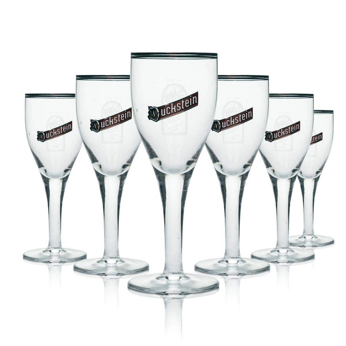 6x Duckstein Glas 0,2l Bier Tulpe Pokal Kelch Gläser Silberrand Alt Weizen Pils