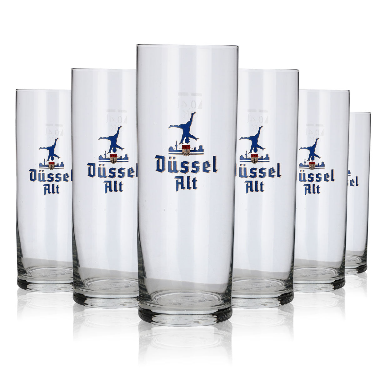 6x Düssel Alt Glas 0,4l Altbier Stange Becherglas Kölsch Gläser Set Brauerei – Ansicht 6