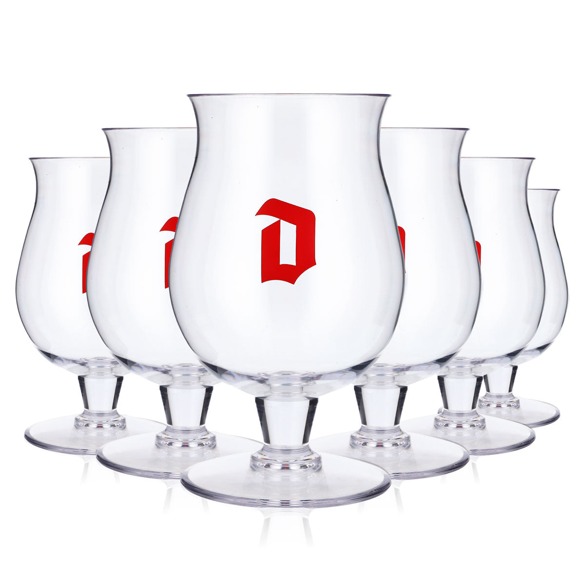 6x Duvel Bier Glas Gläser 0,33l Biergläser Pokalgläser Acryl