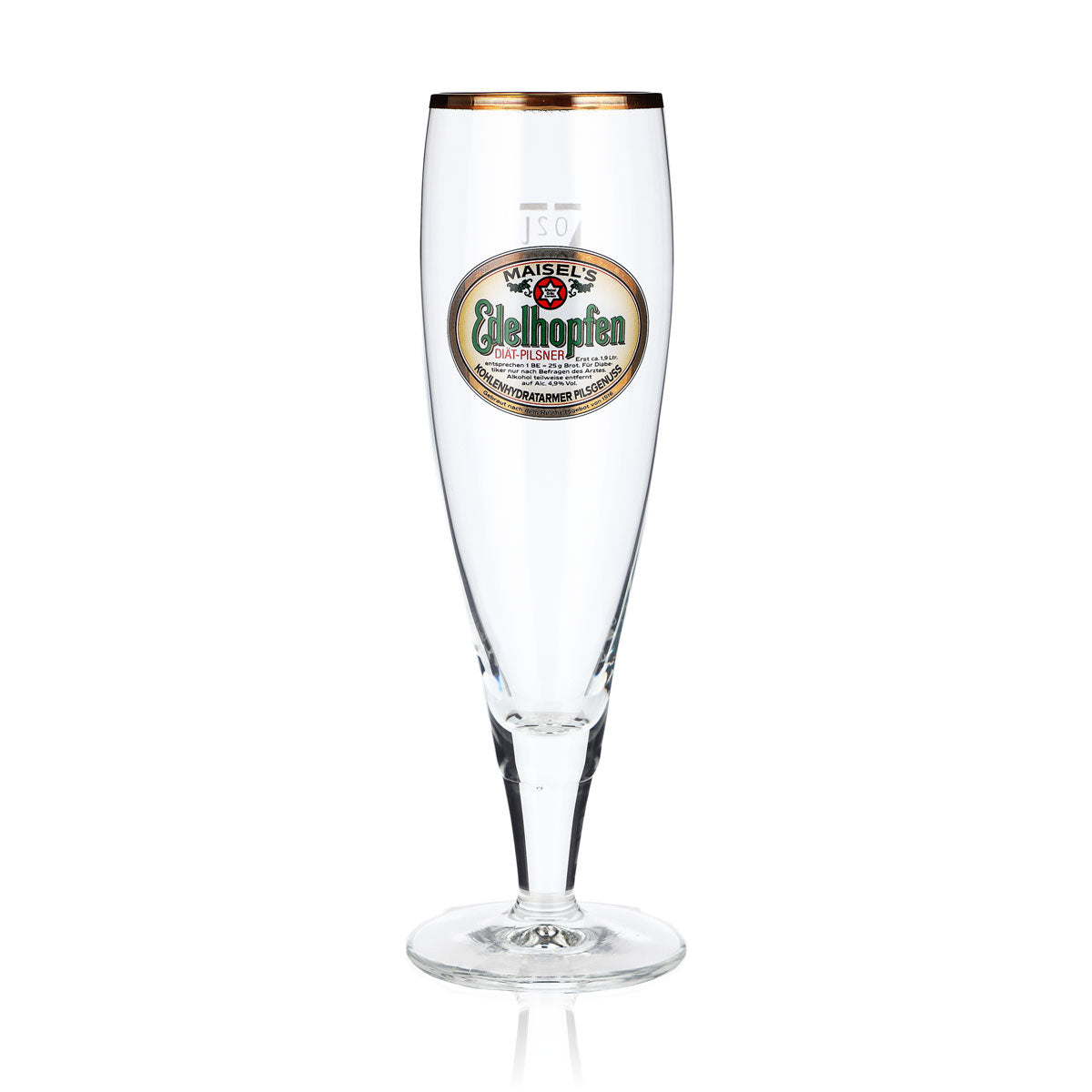 6x Edelhopfen Bier Glas Biergläser 0,2l Pokalgläser Goldrand Sahm Alba – Ansicht 2