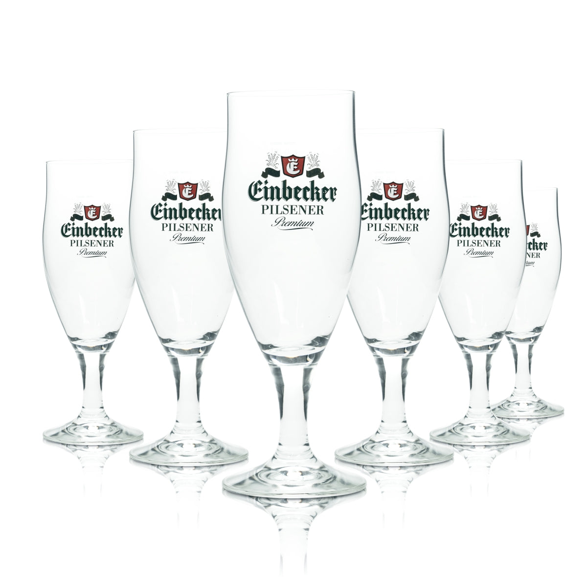6x Einbecker Bier Glas 0,3l Pokal Tulpe Kelch Gläser Ikaria Premium Pils Gastro