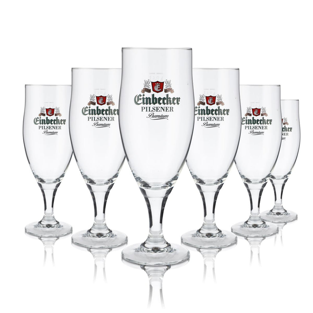 6x Einbecker Glas 0,4l Premium Ikaria Pokal Gläser Set Pils Tulpe Brauerei