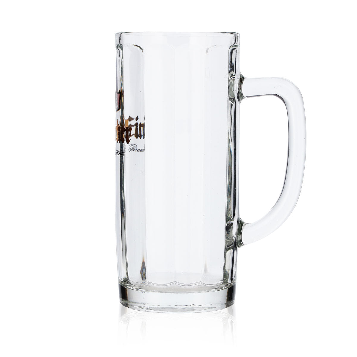 6x Einbecker Glas Bier 0,2l Krug goldene Schrift Relief Sahm Moldau Biergläser – Ansicht 5