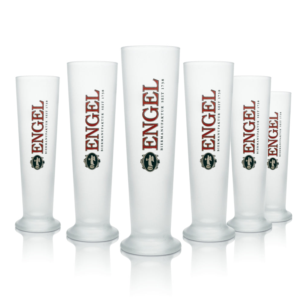6x Engel Bier Glas Exclusiv-Stangen "Prost mein Engel" 0,3l Rastal