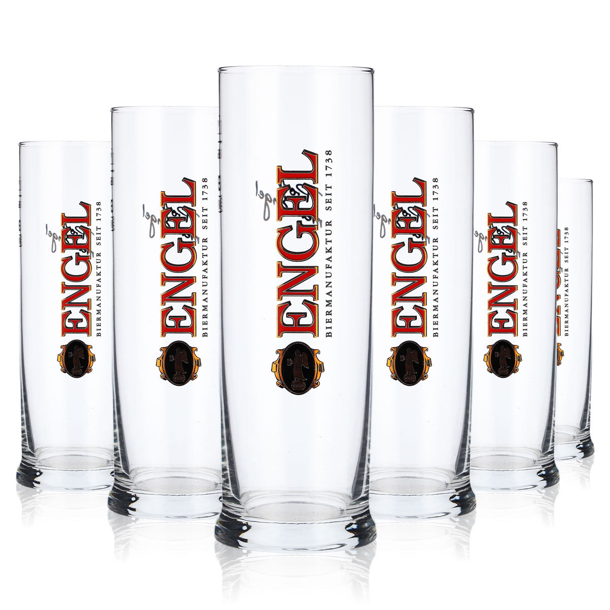 6x Engel Glas 0,2l Bierglas Clubbecher Willi Becher Gläser Set Brauerei Gastro – Ansicht 6