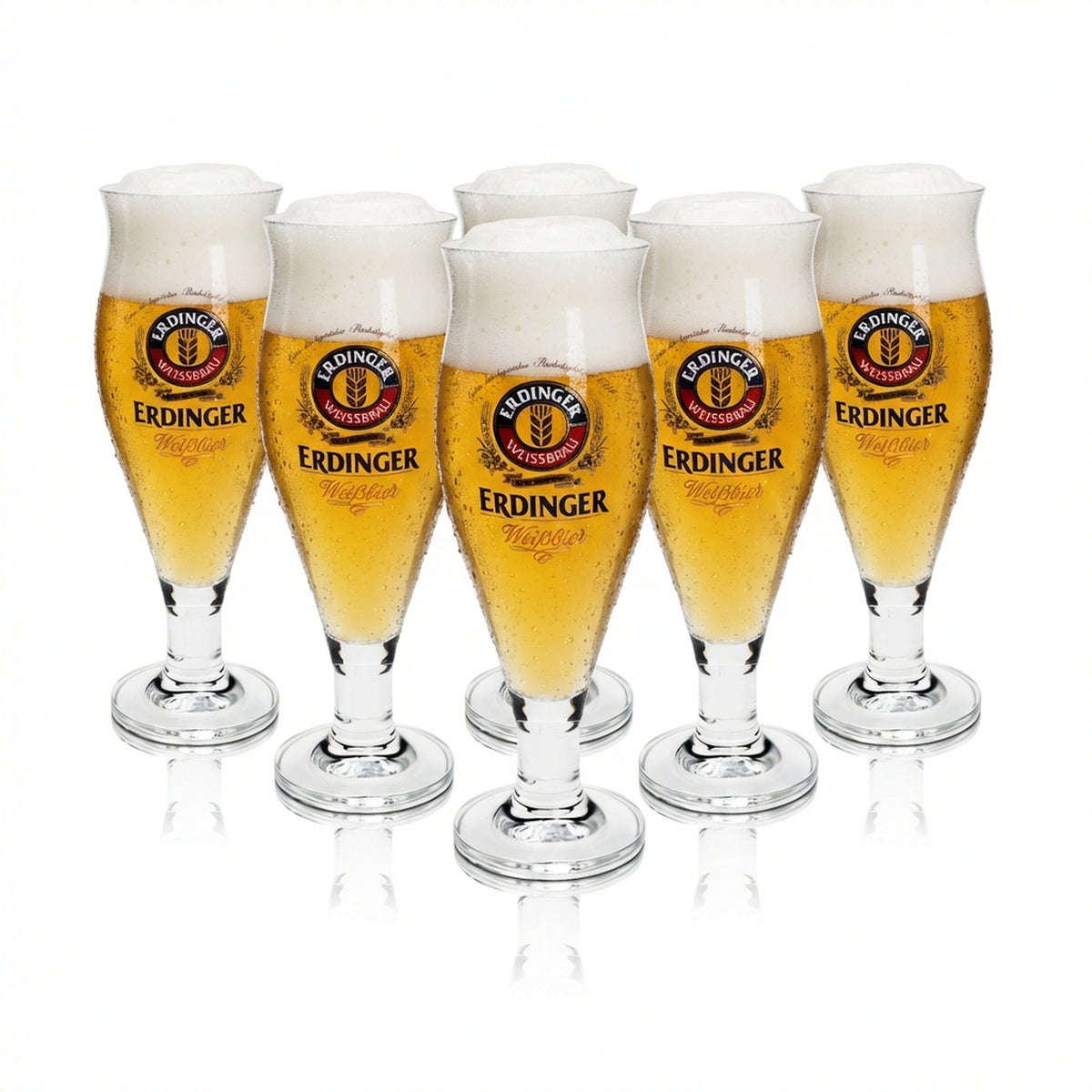 6x Erdinger Bier Glas 0,5l Bier Tulpe Ritzenhoff Colani
