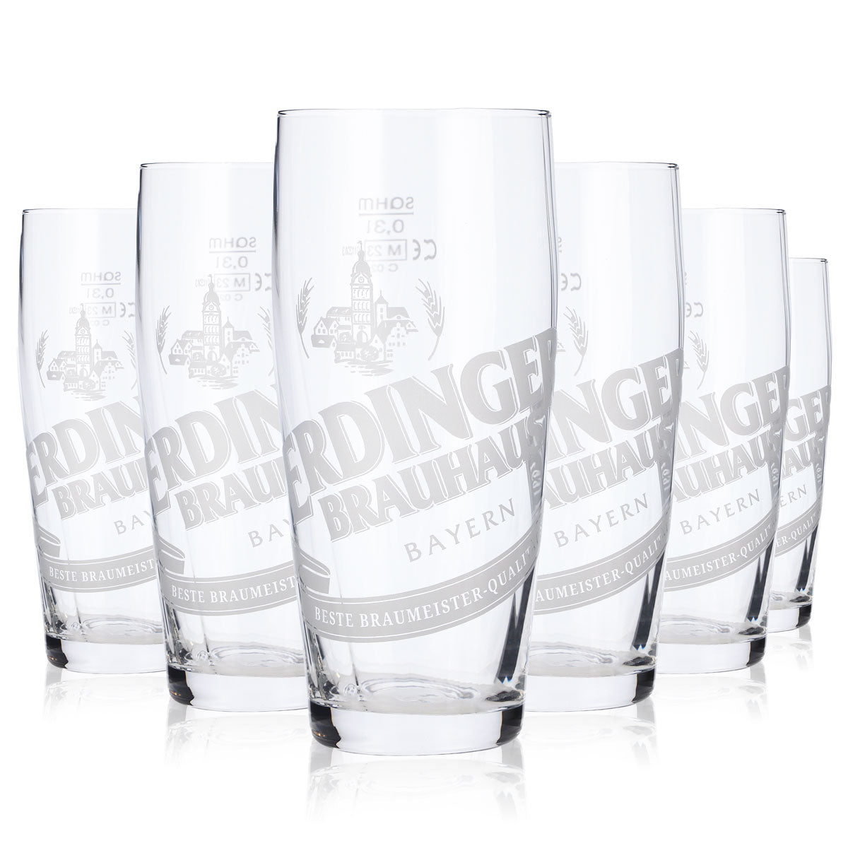 Erdinger Bier Bar Bundle Set II aus 12x Biergläser 0,5l/0,3l und 100 Bierdeckel – Ansicht 2
