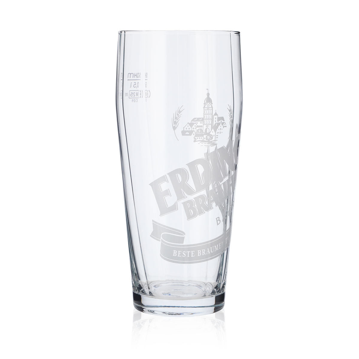 6x Erdinger Glas 0,5l Brauhaus Bier Willibecher Becher Gläser Bierglas Weissbräu – Ansicht 3