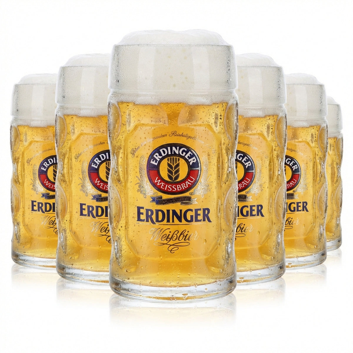 6x Erdinger Weissbier Biergläser Maßkrug 0,5l Bierhumpen Bierseidel