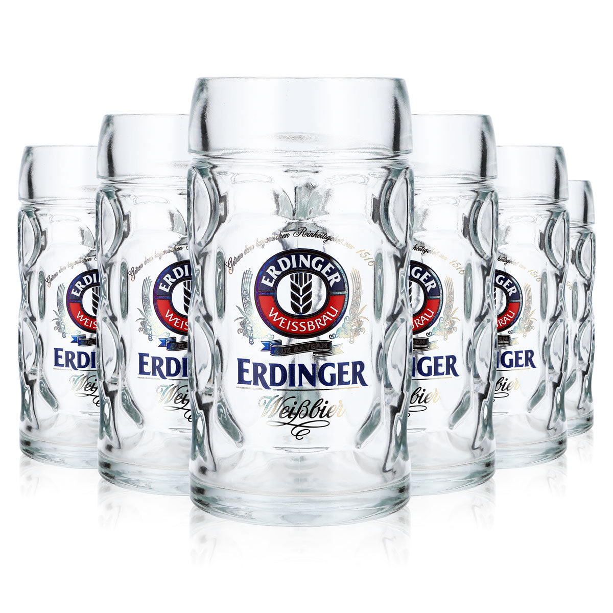 6x Erdinger Weissbier Biergläser Maßkrug 0,5l Bierhumpen Bierseidel – Ansicht 7