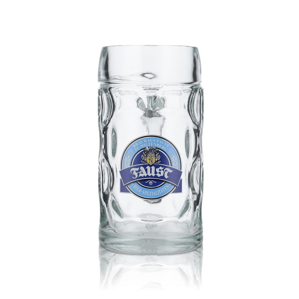 6x Faust Glas 0,5l Bierkrug Humpen Seidel Gläser Set Brauhaus Bier Spezialitäten