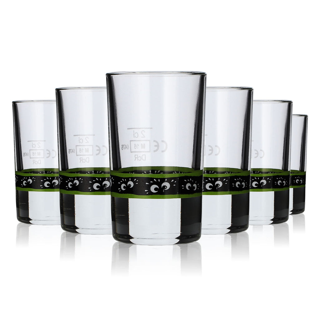 6x Feigling Likör Glas Shotglas Gläser Stamper Kurzer Partygläser