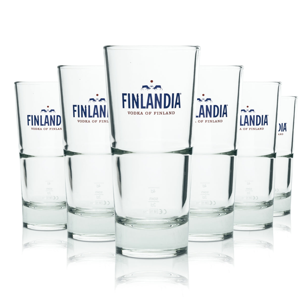 6x Finlandia Glas 0,36l Longdrink Cocktail Gläser Stapelbar Gastro Kneipe Bar