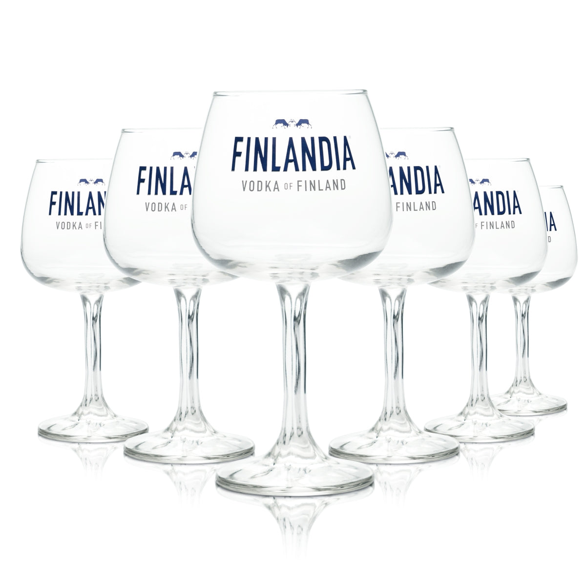 6x Finlandia Glas 0,48l Ballon Cocktail Longdrink Aperitif Gläser Finnland Vodka