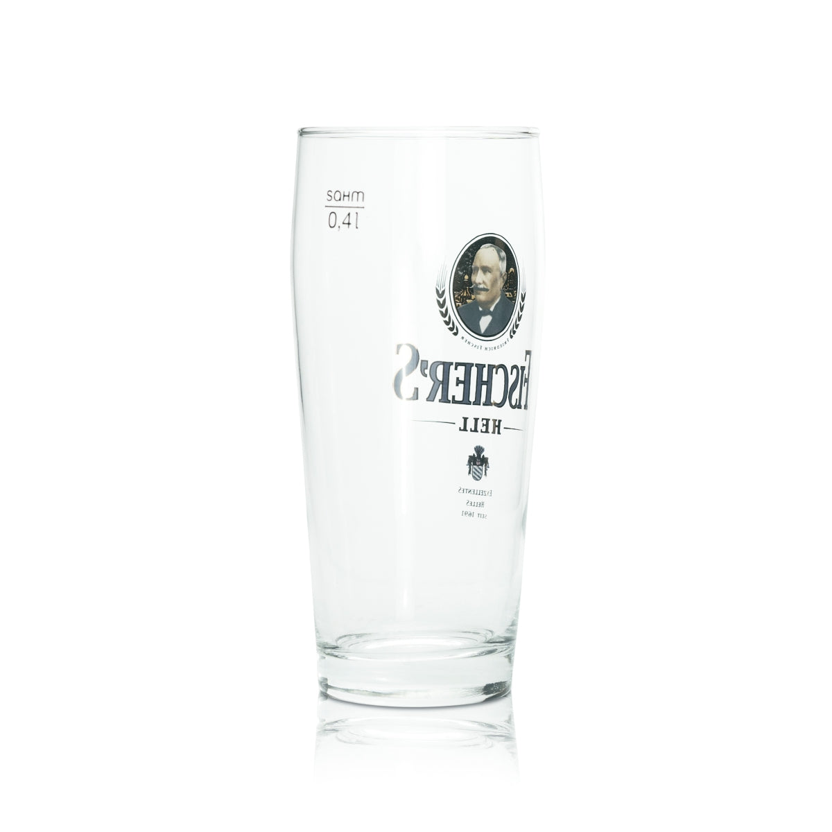 6x Fischers Glas 0,4l Willy Becher Helles Bier Gläser Geeicht Gastro Brauerei – Ansicht 3
