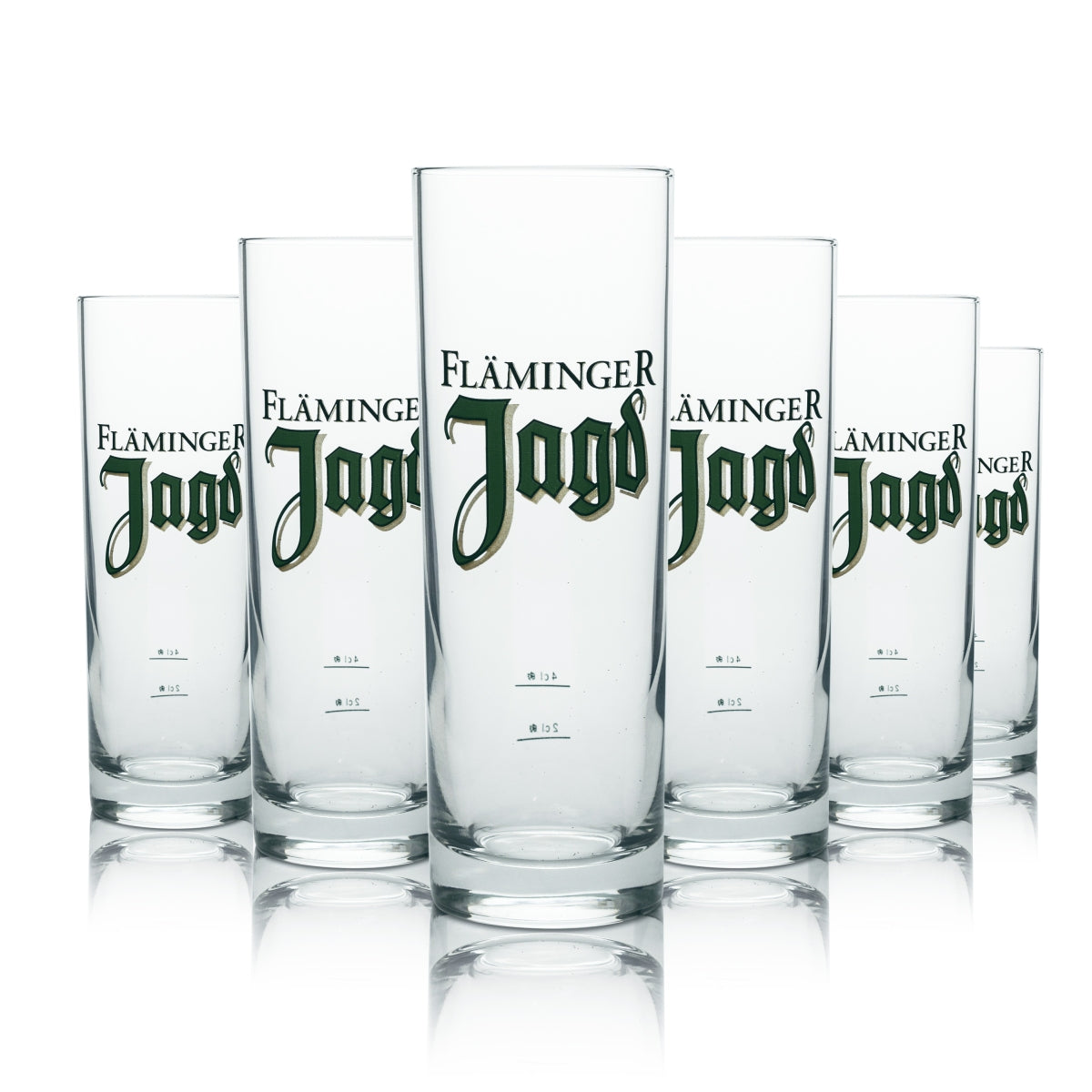 6x Fläminger Jagd Likör Glas Bormioli 305ml