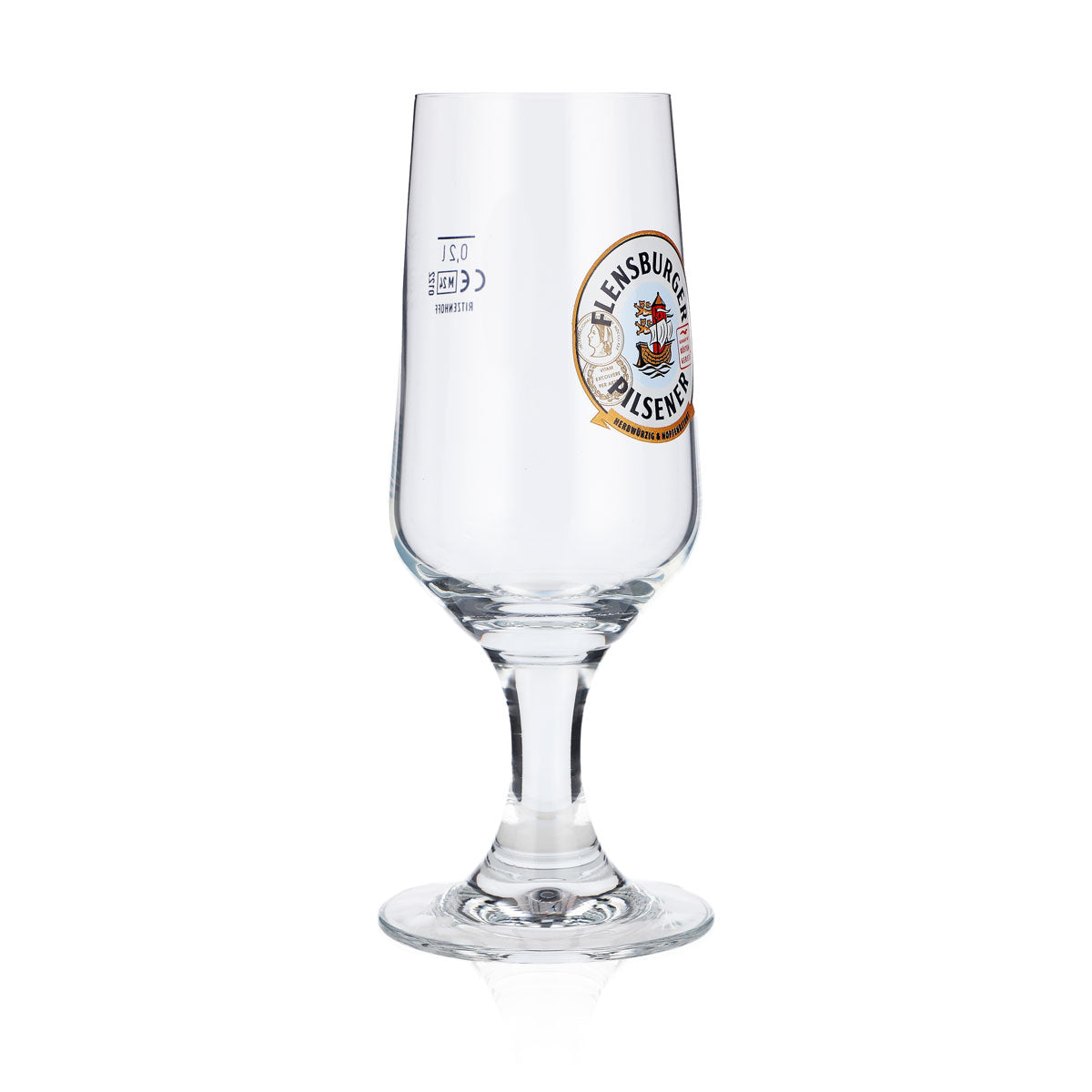 6x Flensburger Bier Glas 0,2l Biergläser Pokalglas "Herbwürzig Hopfenbetont" – Ansicht 3