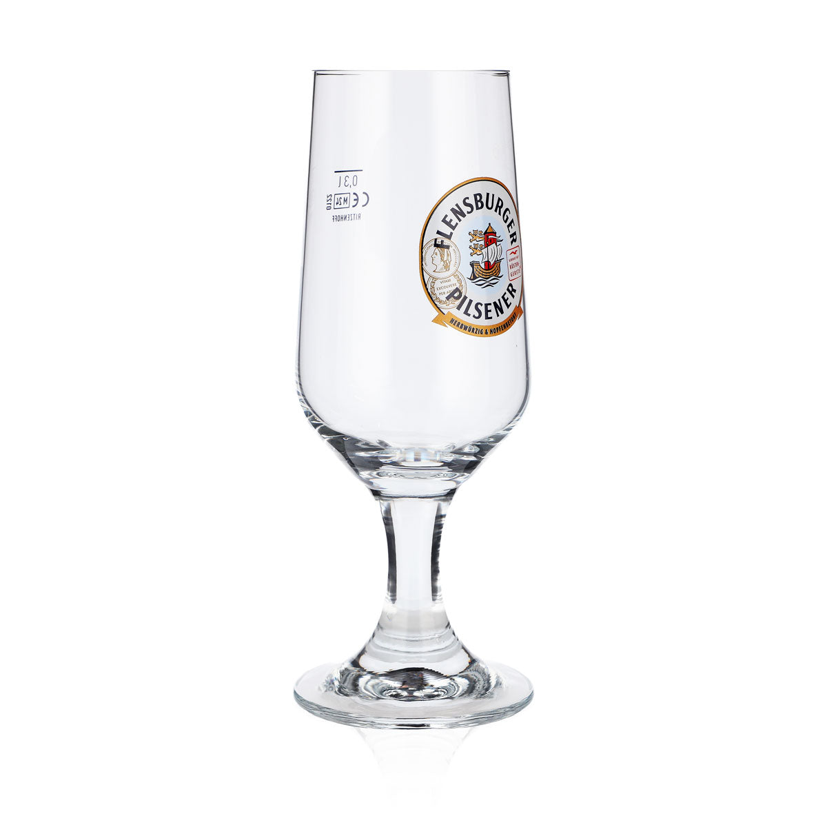 6x Flensburger Bier Glas 0,3l Biergläser Pokalglas "Herbwürzig Hopfenbetont" – Ansicht 3