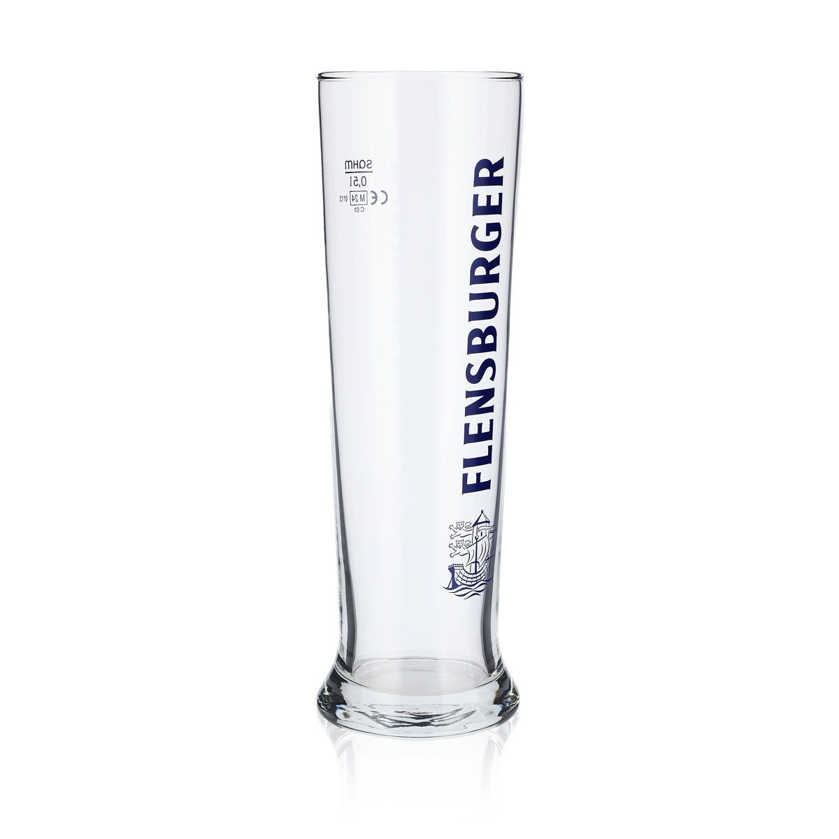 6x Flensburger Bier Glas 0,5l Biergläser Bierglas Becher blau Schrift Vancouver – Ansicht 3