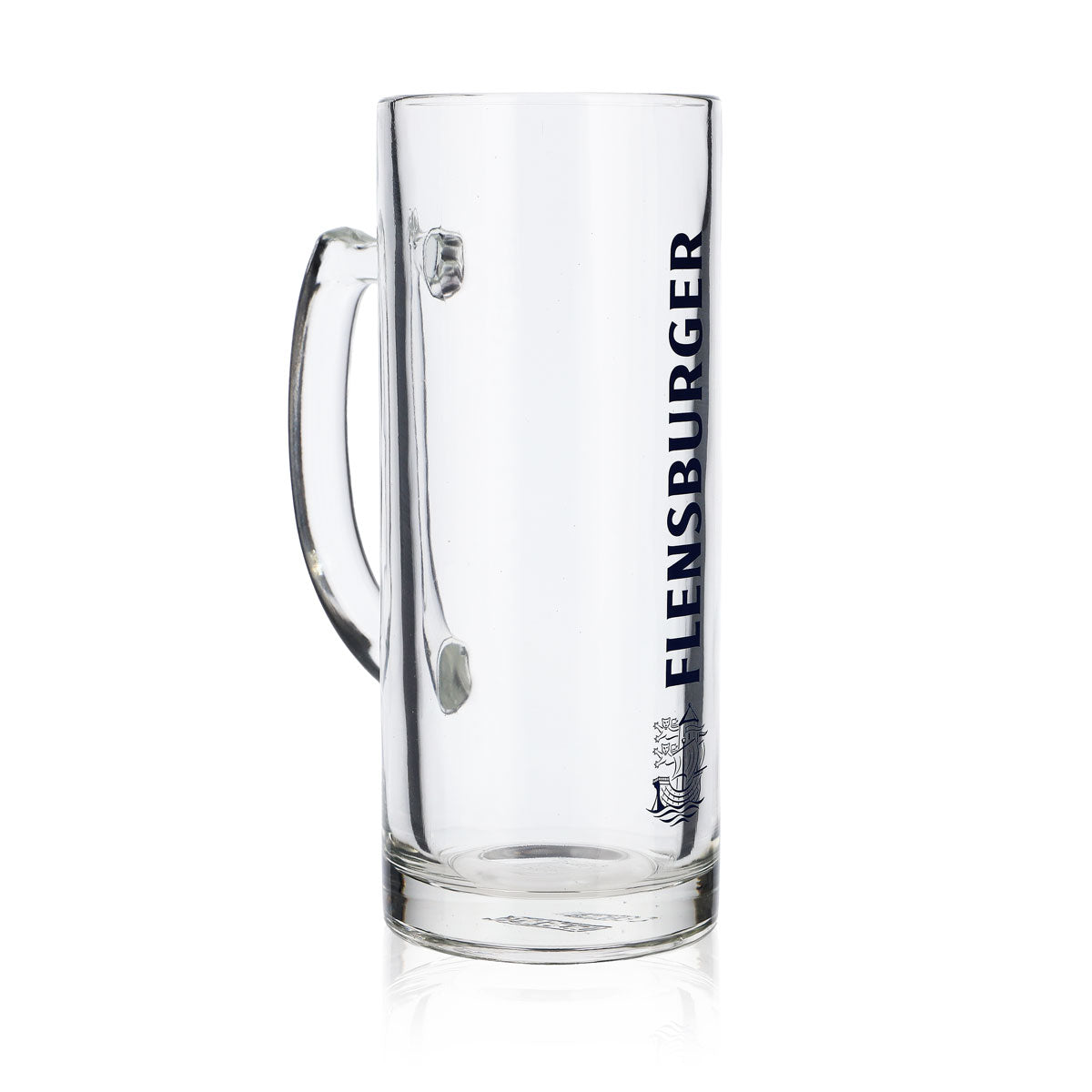 6x Flensburger Bier Glas 0,5l Biergläser Krug Seidel Humpen blaue Schrift – Ansicht 3