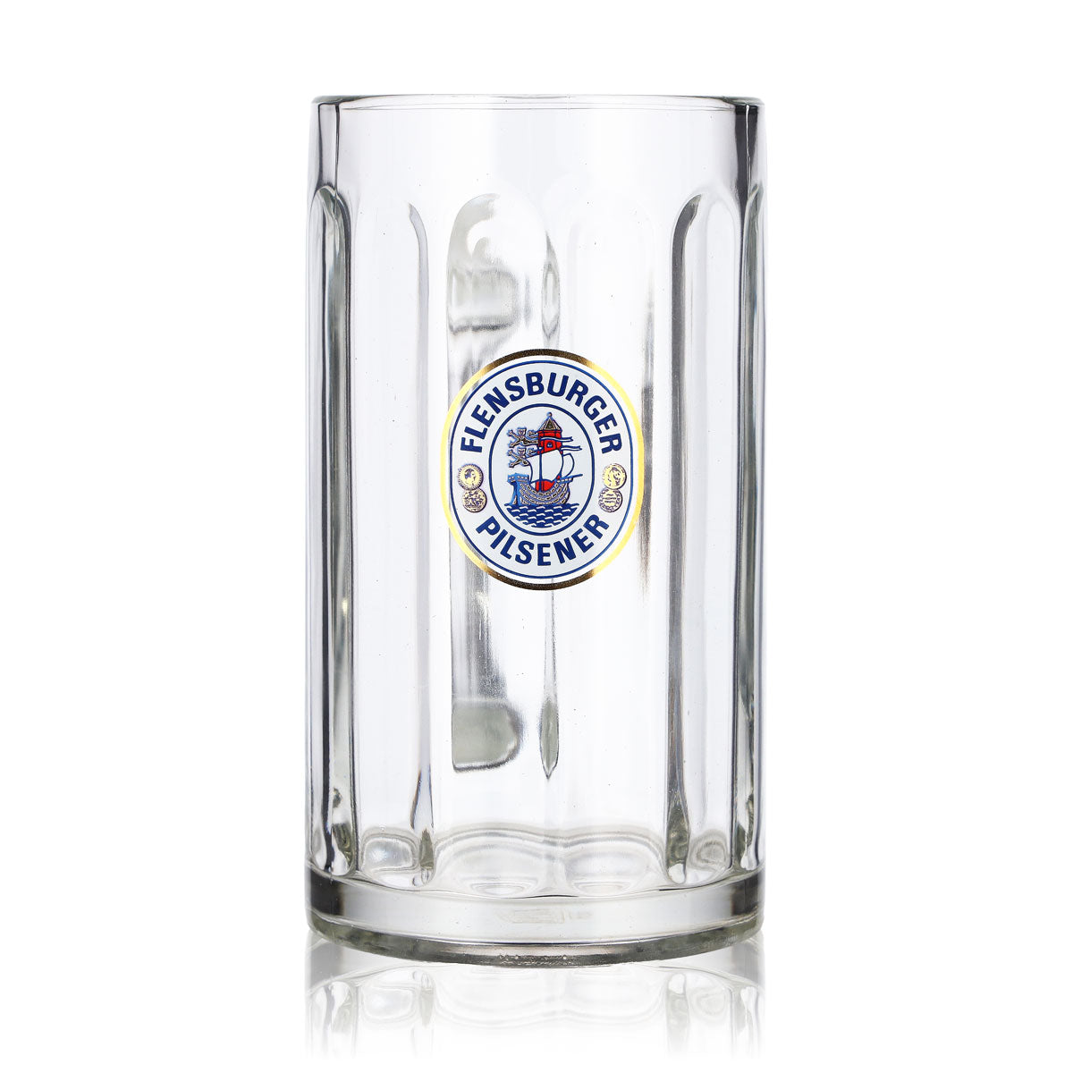 6x Flensburger Bier Glas 0,5l Krug Schiff Logo Rastal – Ansicht 2