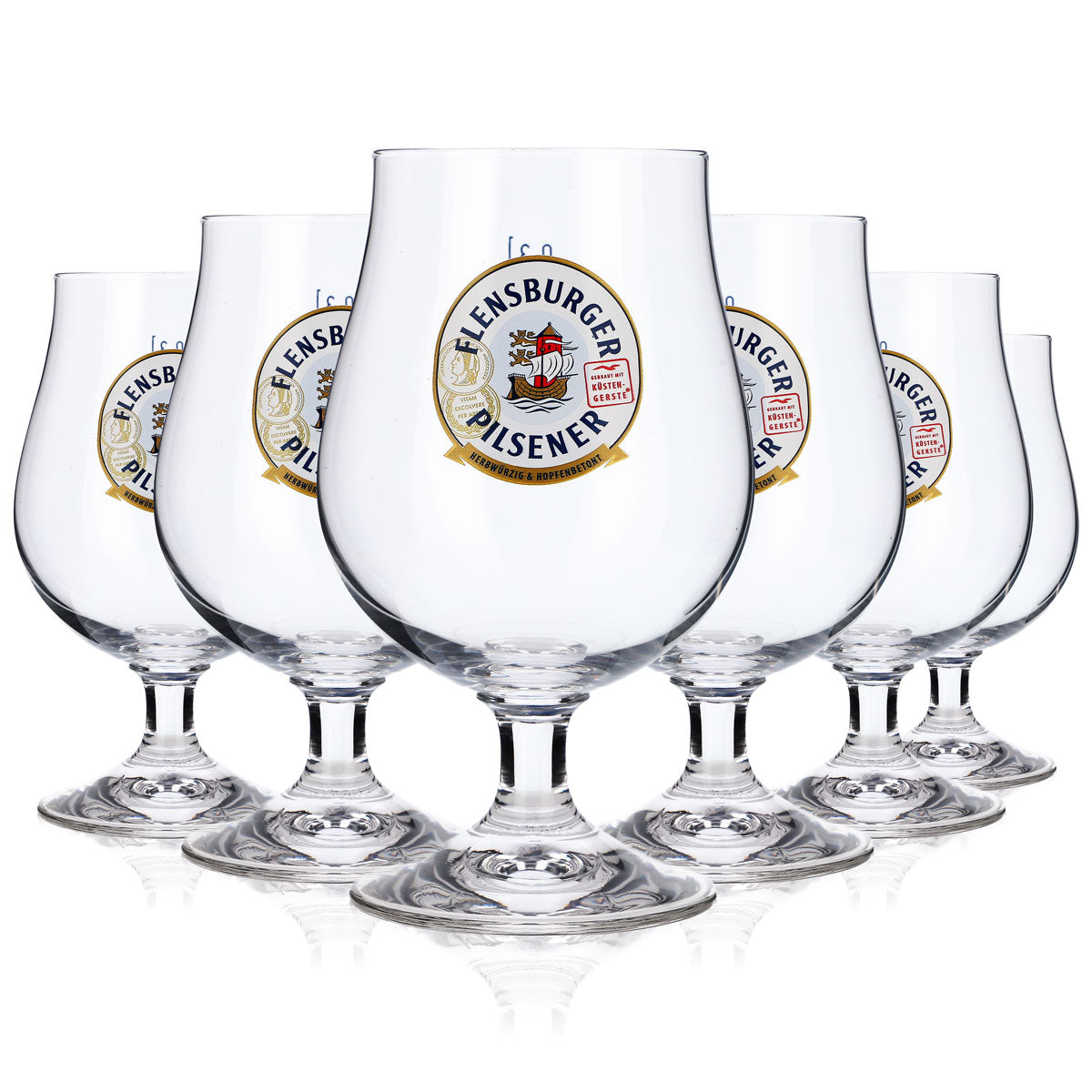 6x Flensburger Glas 0,3l Bier Schwenker Gläser Kugelglas "Lüttich 2024" – Ansicht 5