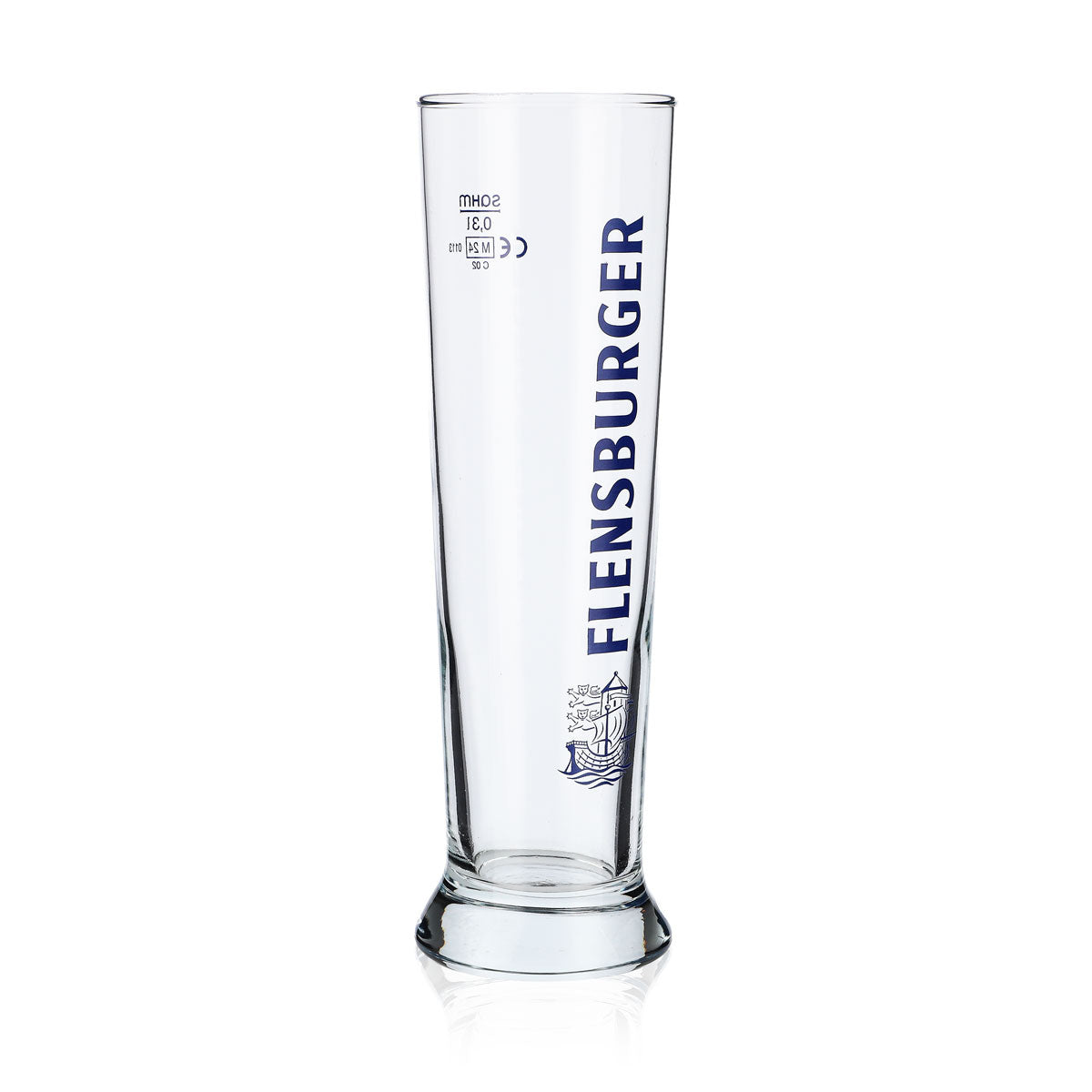 6x Flensburger Glas Bier 0,3l Pokal Schriftzug vertikal Sahm Vancouver – Ansicht 3