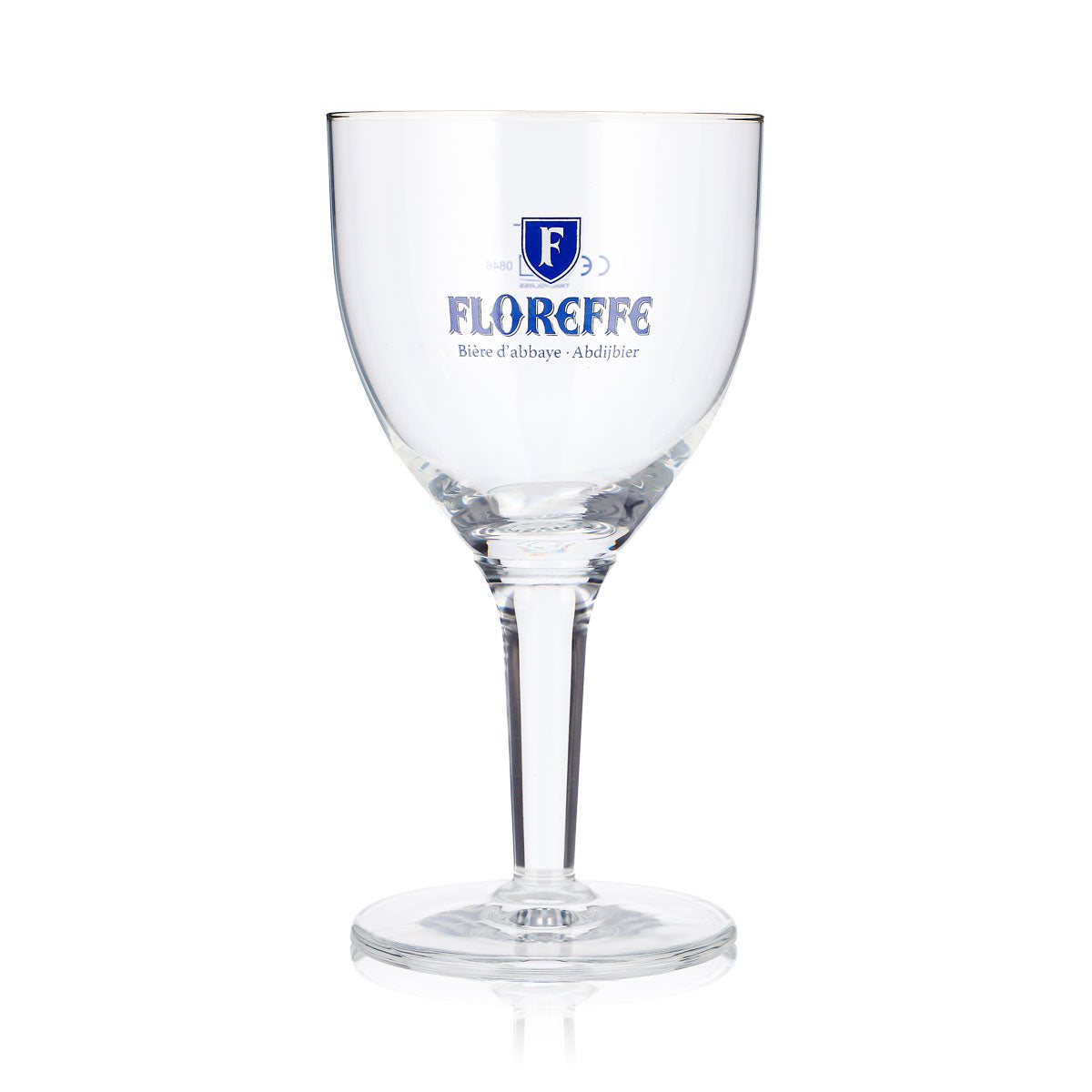 6x Floreffe Bier Glas 0,25l Pokal Blaues Logo Biere d`abbaye (6er Set) – Ansicht 2