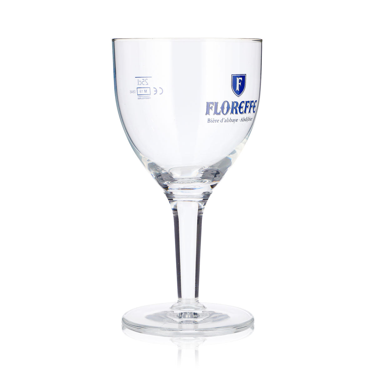 6x Floreffe Bier Glas 0,25l Pokal Blaues Logo Biere d`abbaye (6er Set) – Ansicht 3