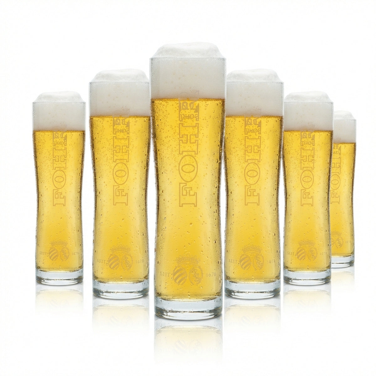 6x Fohr Bier Glas 0,2l Pokal Becher Tulpe Gläser Brauerei Gastro Bar Pils Beer