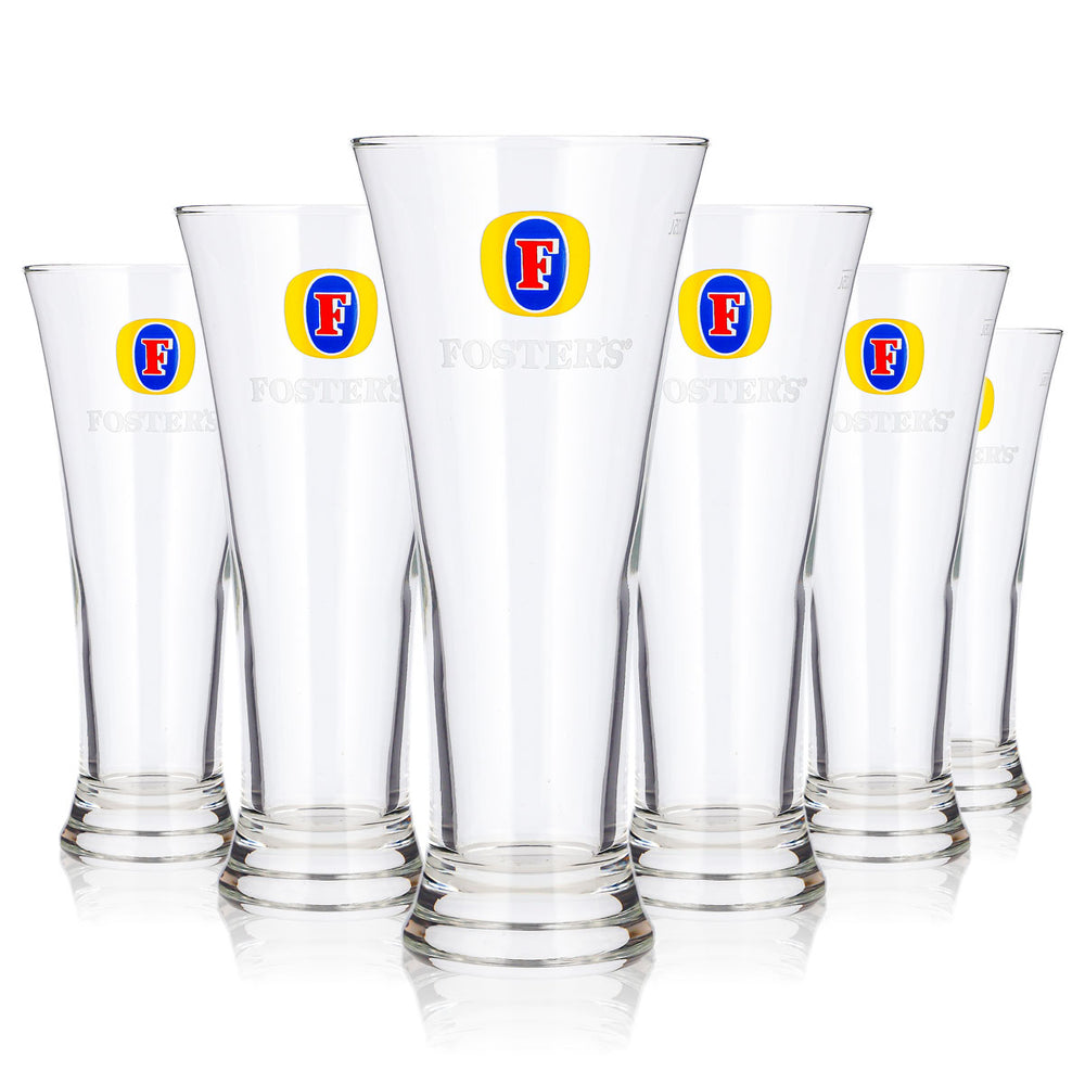 6x Fosters Bier Glas 0,25l Pokal (6er Set)