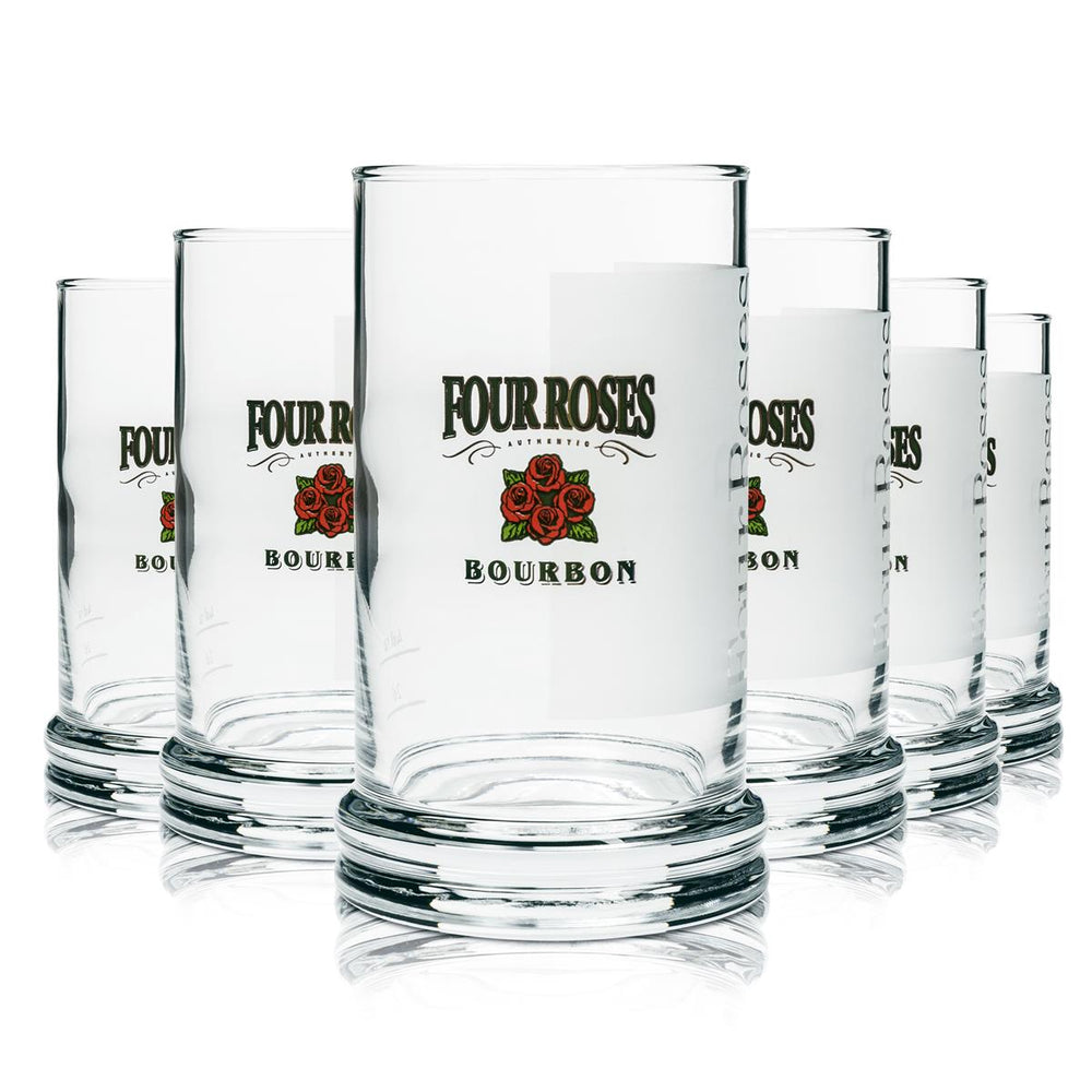 6x Four Roses Whiskey Glas Tumbler