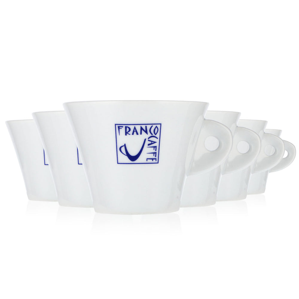 6x Franco Kaffee Glas 0,18l Kaffetasse Kaffeebecher Lattebecher Tognana