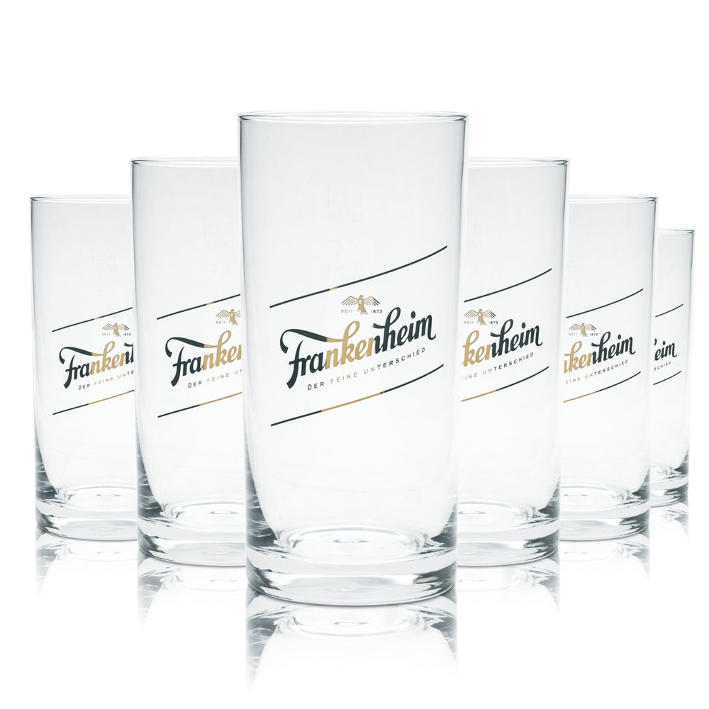 6x Frankenheim Bier Glas 0,25l Alt Stange Becher Gläser Cup Düsseldorf Brauerei