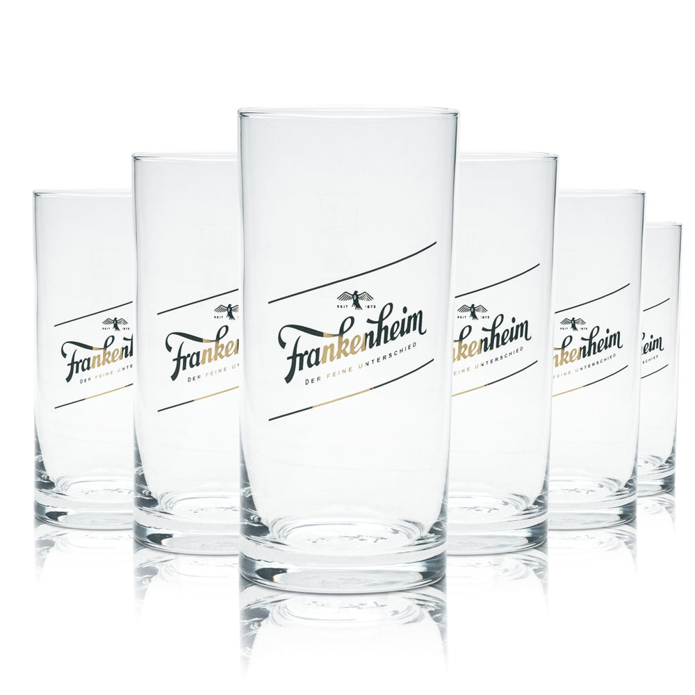 6x Frankenheim Bier Glas 0,2l Alt Stange Becher Gläser Cup Düsseldorf Brauerei