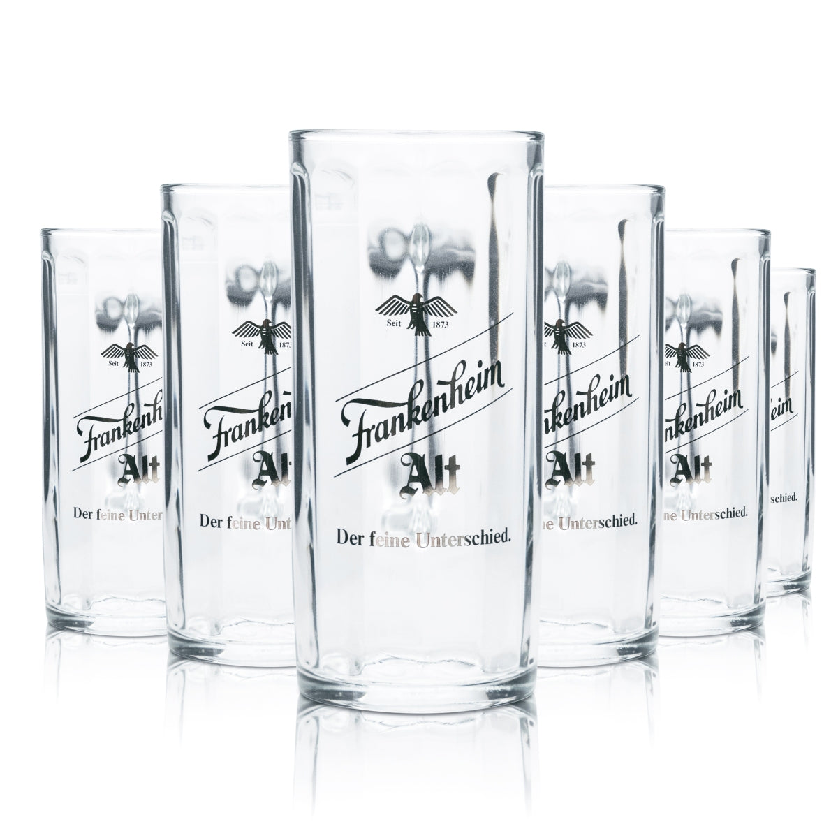 6x Frankenheim Bier Glas 0,4l Krug Humpen Seidel Gläser Gastro Brauerei Alt Bar